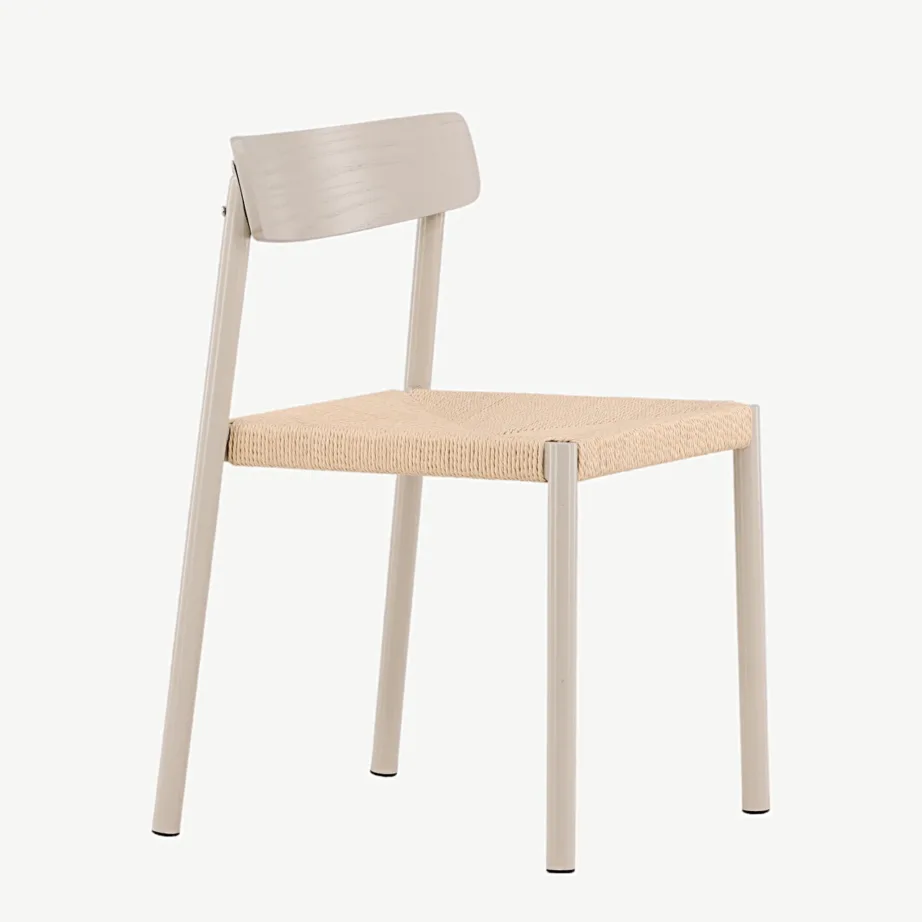 Skandinaavia stiilis söögitool Malmön, hallikasbeež/beež teras ja rotang, 43000-122 – 3