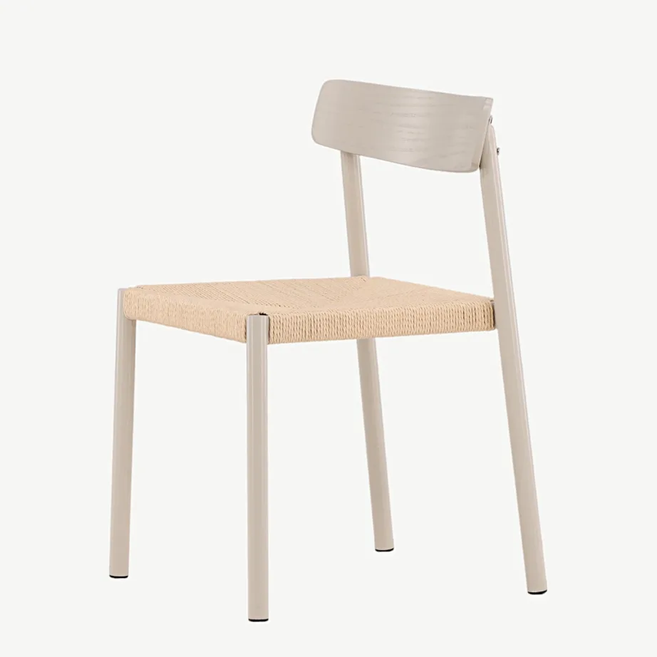 Skandinaavia stiilis söögitool Malmön, hallikasbeež/beež teras ja rotang, 43000-122 – 6