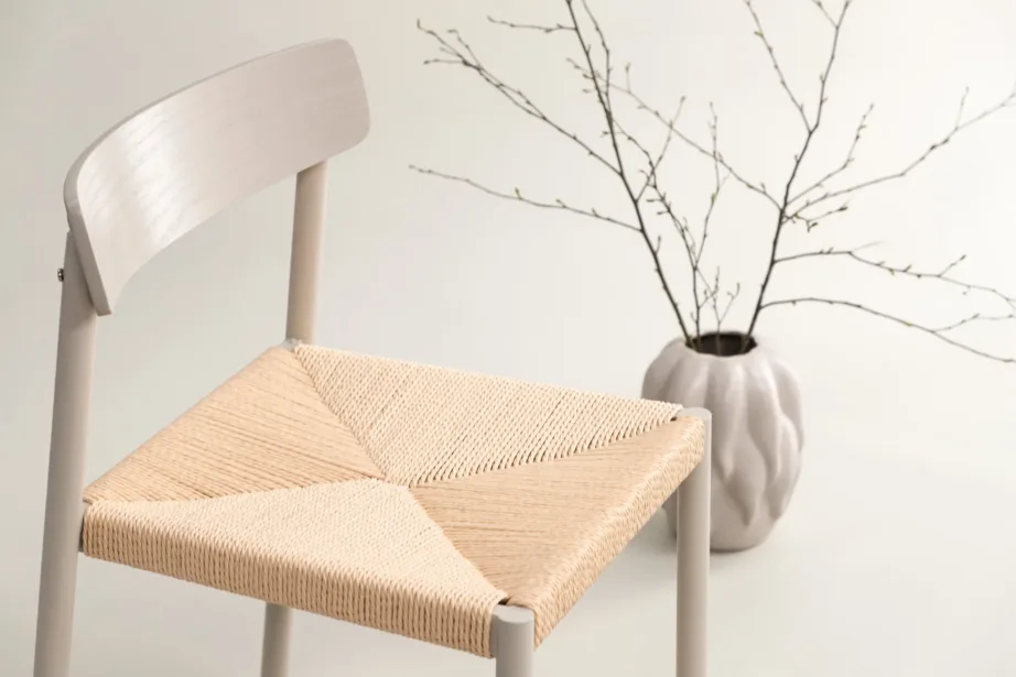 Skandinaavia stiilis söögitool Malmön, hallikasbeež/beež teras ja rotang, 43000-122 – 9