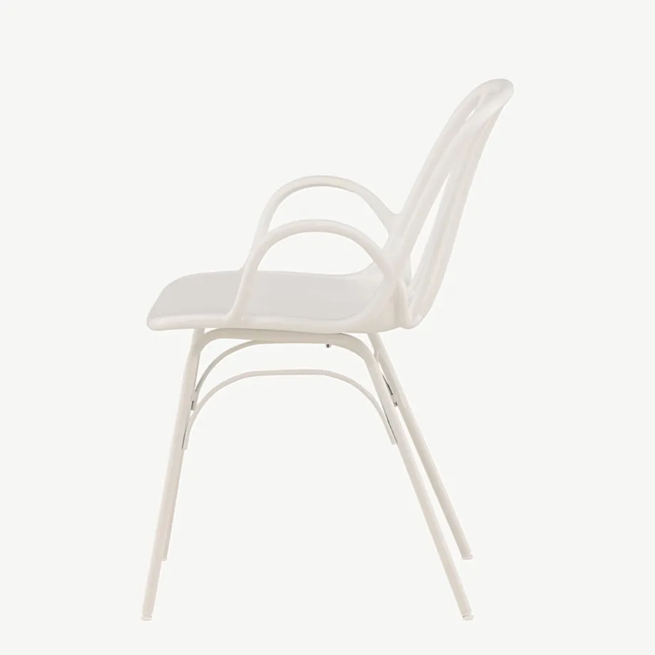 Valge plastikust söögitool käetugedega Dyröni terasjalgadega, 43000-263 – 7