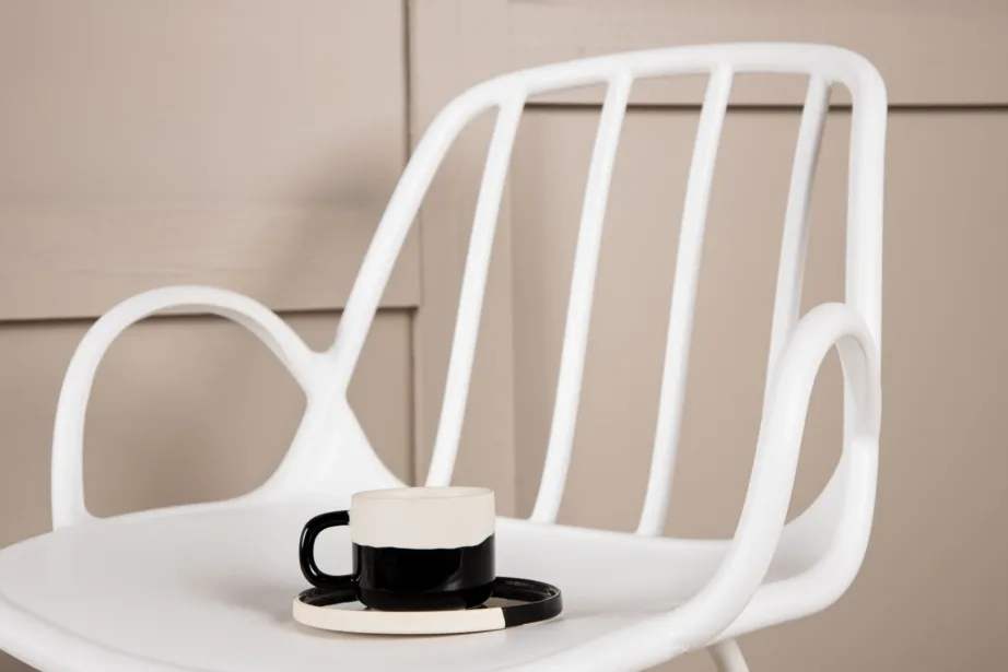 Valge plastikust söögitool käetugedega Dyröni terasjalgadega, 43000-263 – 9