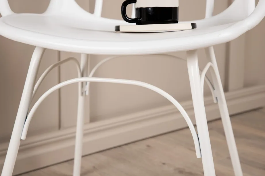 Valge plastikust söögitool käetugedega Dyröni terasjalgadega, 43000-263 – 10