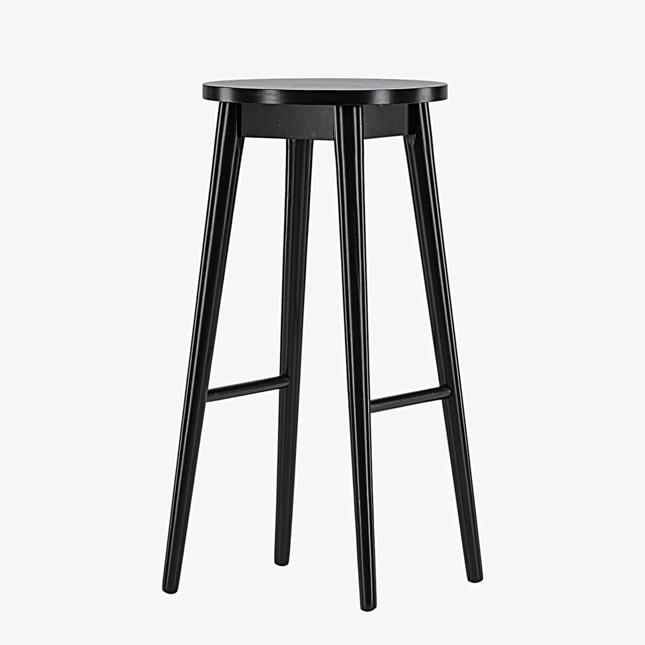 Mustast kummipuidust minimalistlik baaritool Mollösand jalatoega - 44100-061