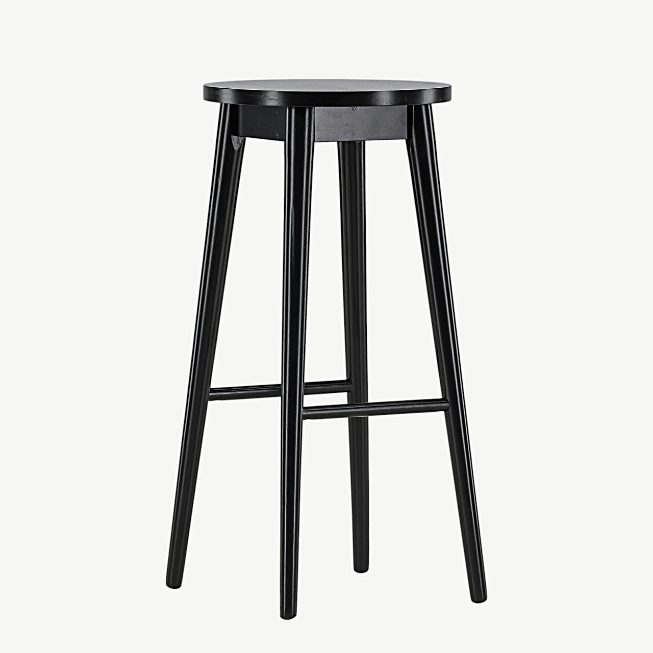 Mustast kummipuidust minimalistlik baaritool Mollösand jalatoega - 44100-061