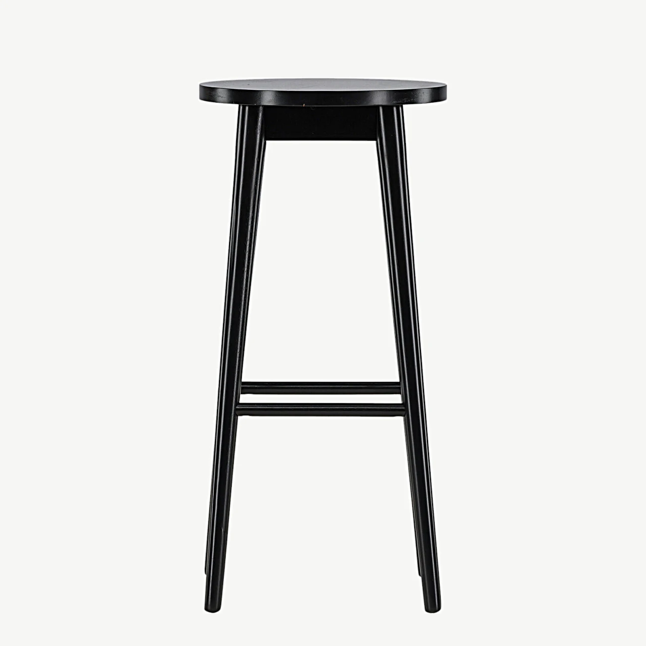 Mustast kummipuidust minimalistlik baaritool Mollösand jalatoega - 44100-061
