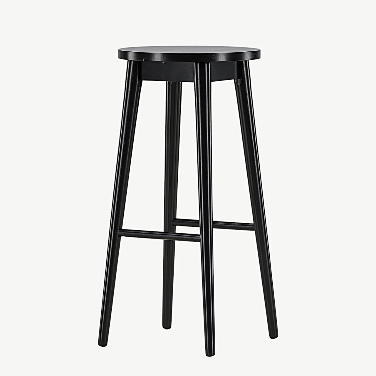 Mustast kummipuidust minimalistlik baaritool Mollösand jalatoega - 44100-061