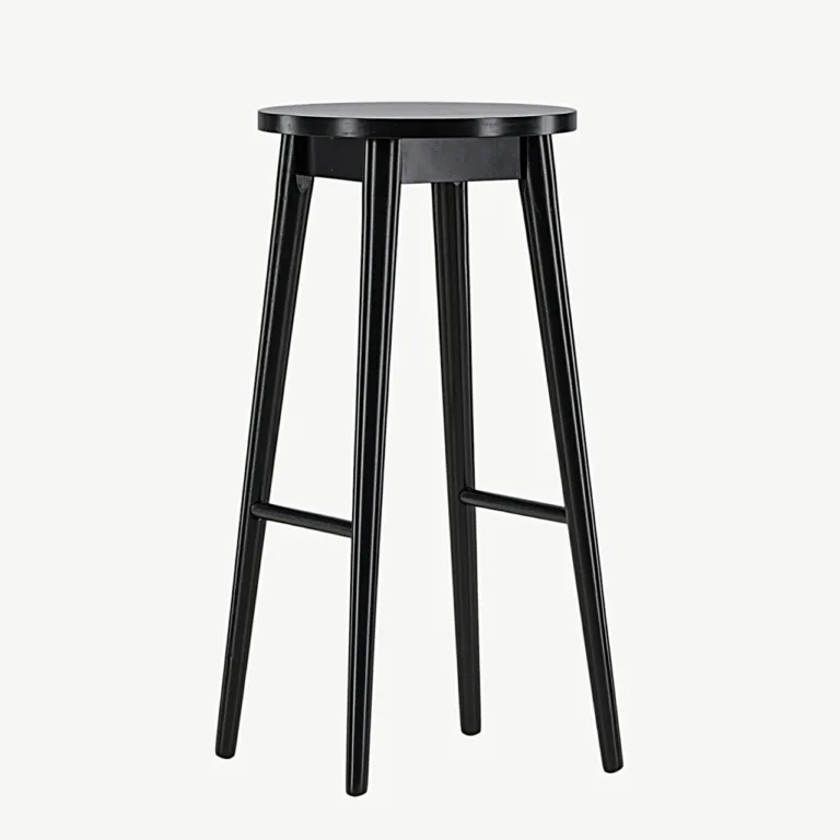 Mustast kummipuidust minimalistlik baaritool Mollösand jalatoega - 44100-061