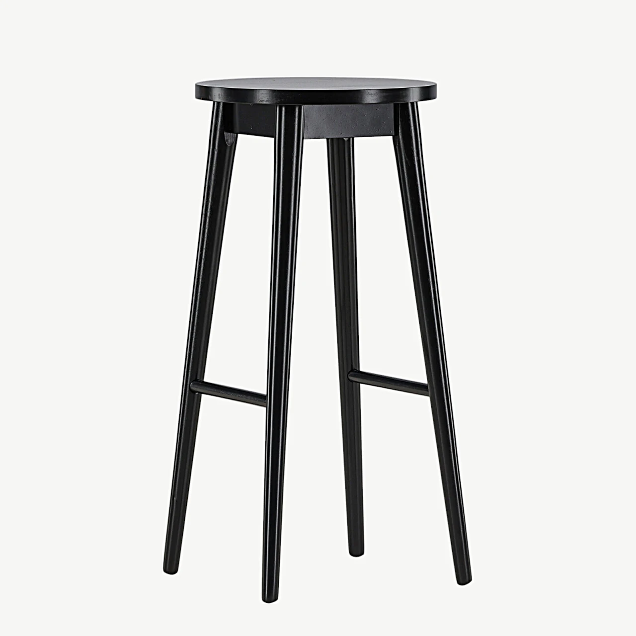 Mustast kummipuidust minimalistlik baaritool Mollösand jalatoega - 44100-061