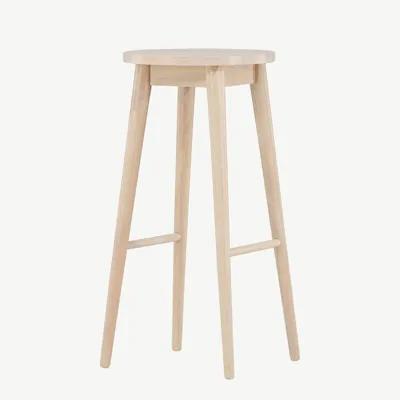 Valge peitsiga kummipuidust baaritool Mollösand, 75 cm - 44100-062