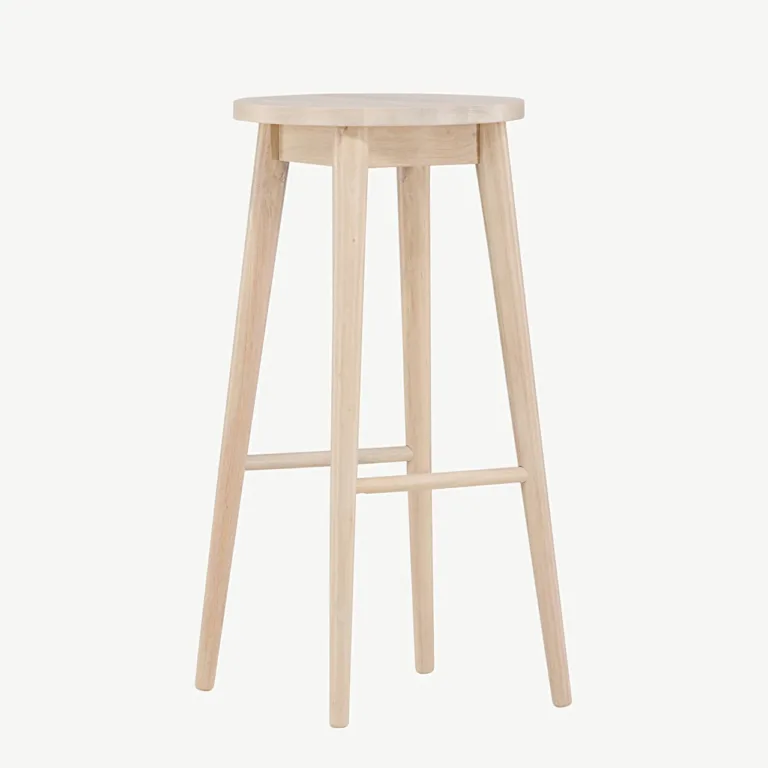 Valge peitsiga kummipuidust baaritool Mollösand, 75 cm - 44100-062