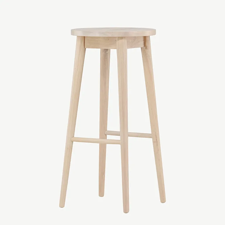 Valge peitsiga kummipuidust baaritool Mollösand, 75 cm - 44100-062
