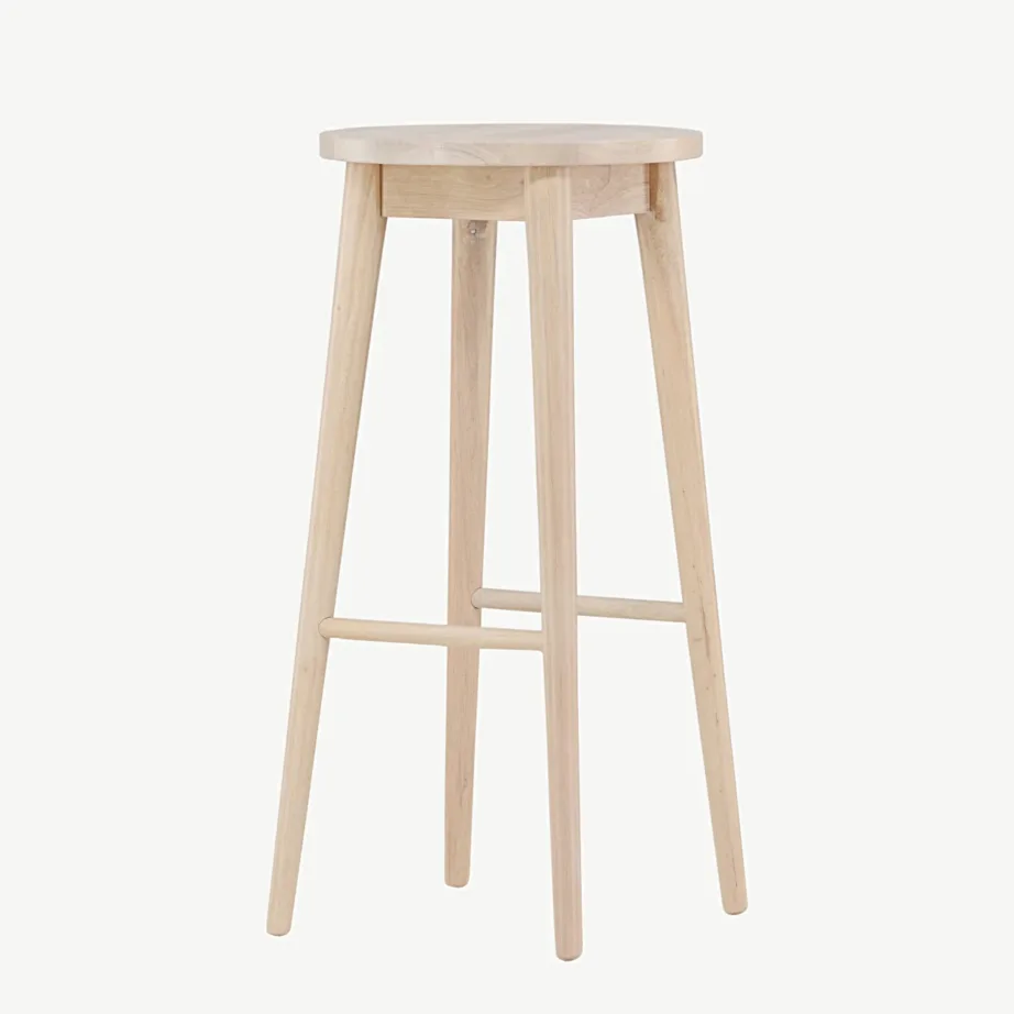 Valge peitsiga kummipuidust baaritool Mollösand, 75 cm, 44100-062 – 5