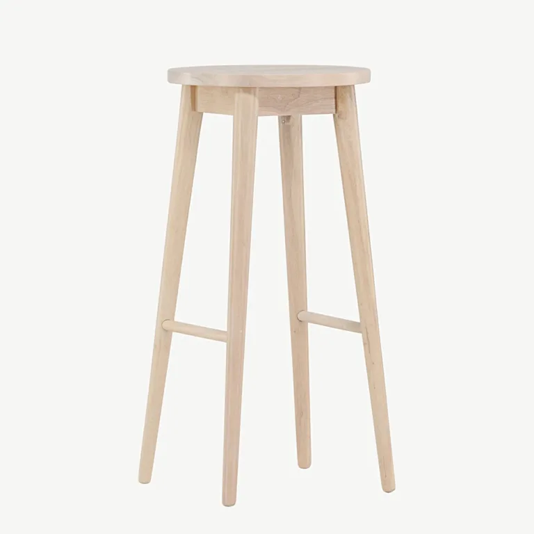Valge peitsiga kummipuidust baaritool Mollösand, 75 cm - 44100-062