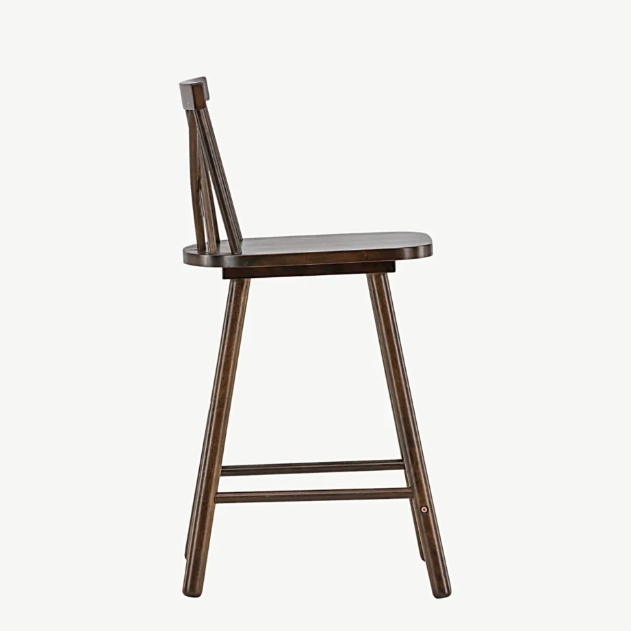 Mollöström kummipuidust baaritool mokaavärvi viimistlusega, seljatoega, 44100-073 – 2