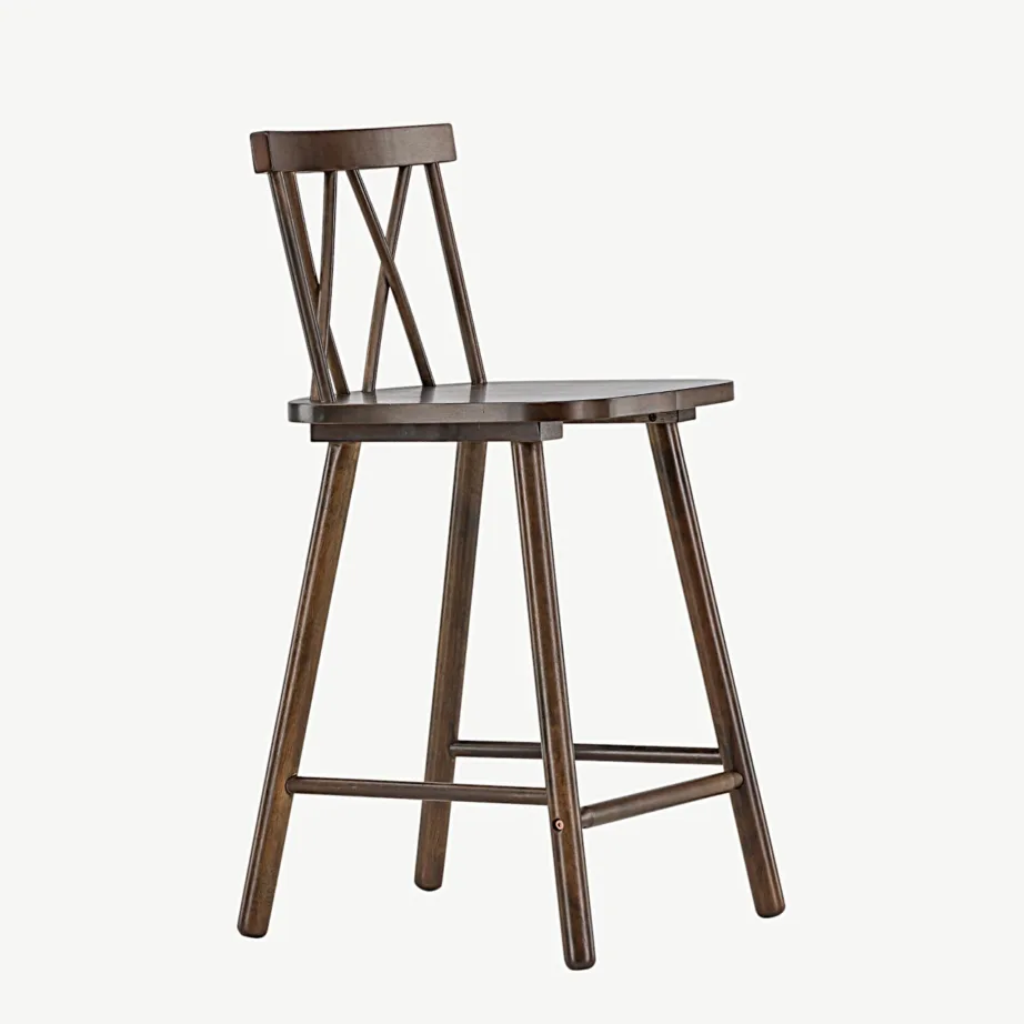 Mollöström kummipuidust baaritool mokaavärvi viimistlusega, seljatoega, 44100-073 – 3