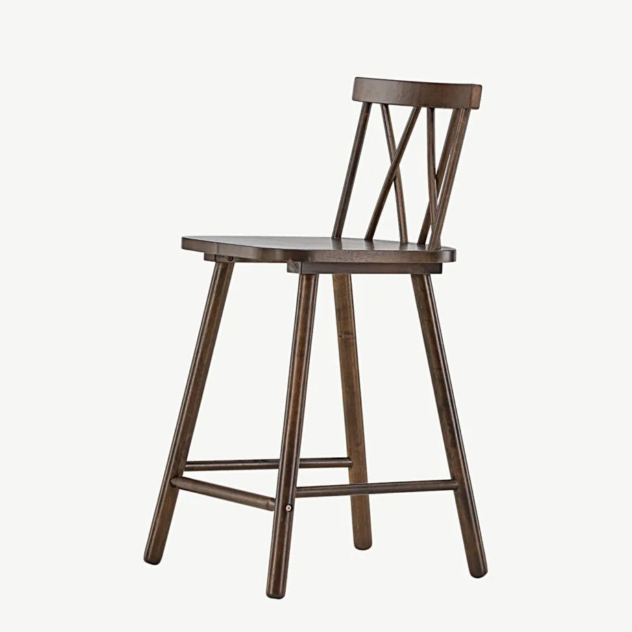 Mollöström kummipuidust baaritool mokaavärvi viimistlusega, seljatoega, 44100-073 – 6