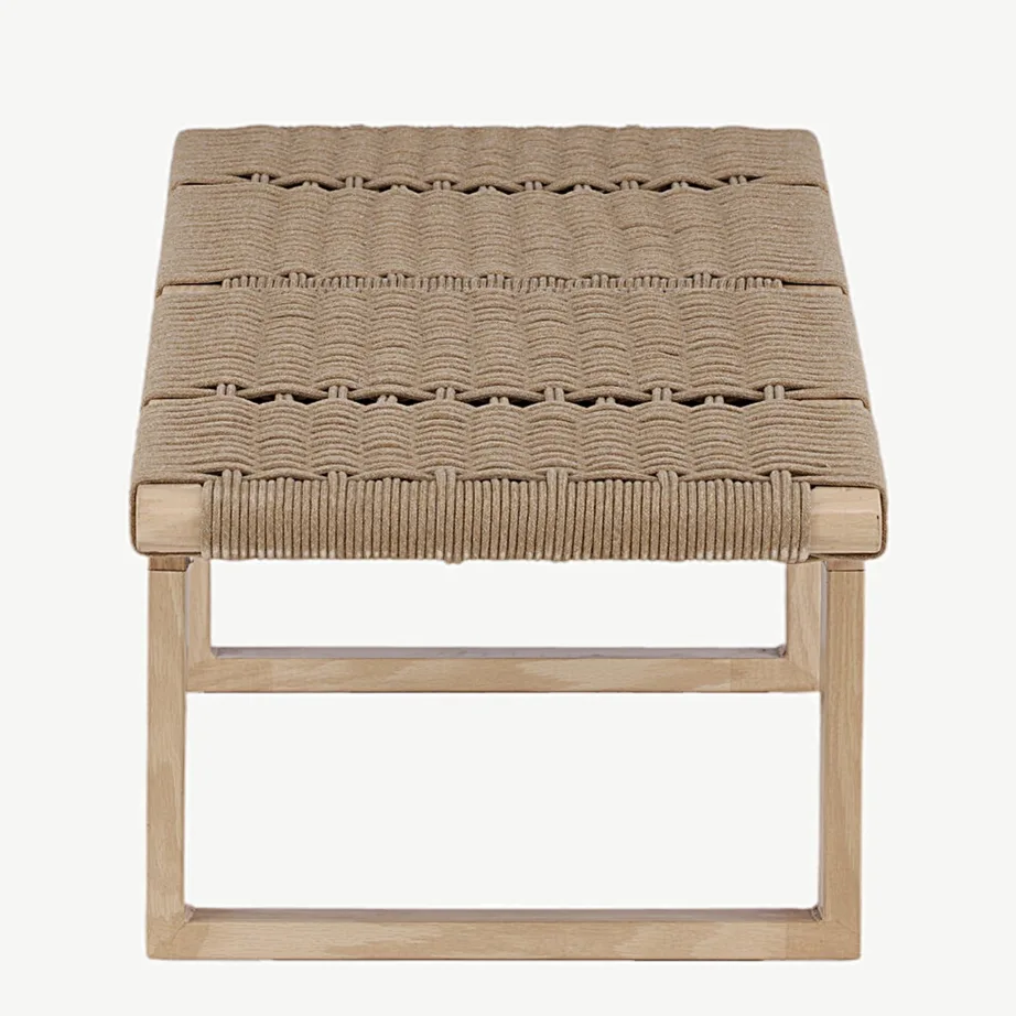 Põhjamaine ping Ängön, valge peitsitud terasraami ja beeži punutud istmega, 45000-020 – 2