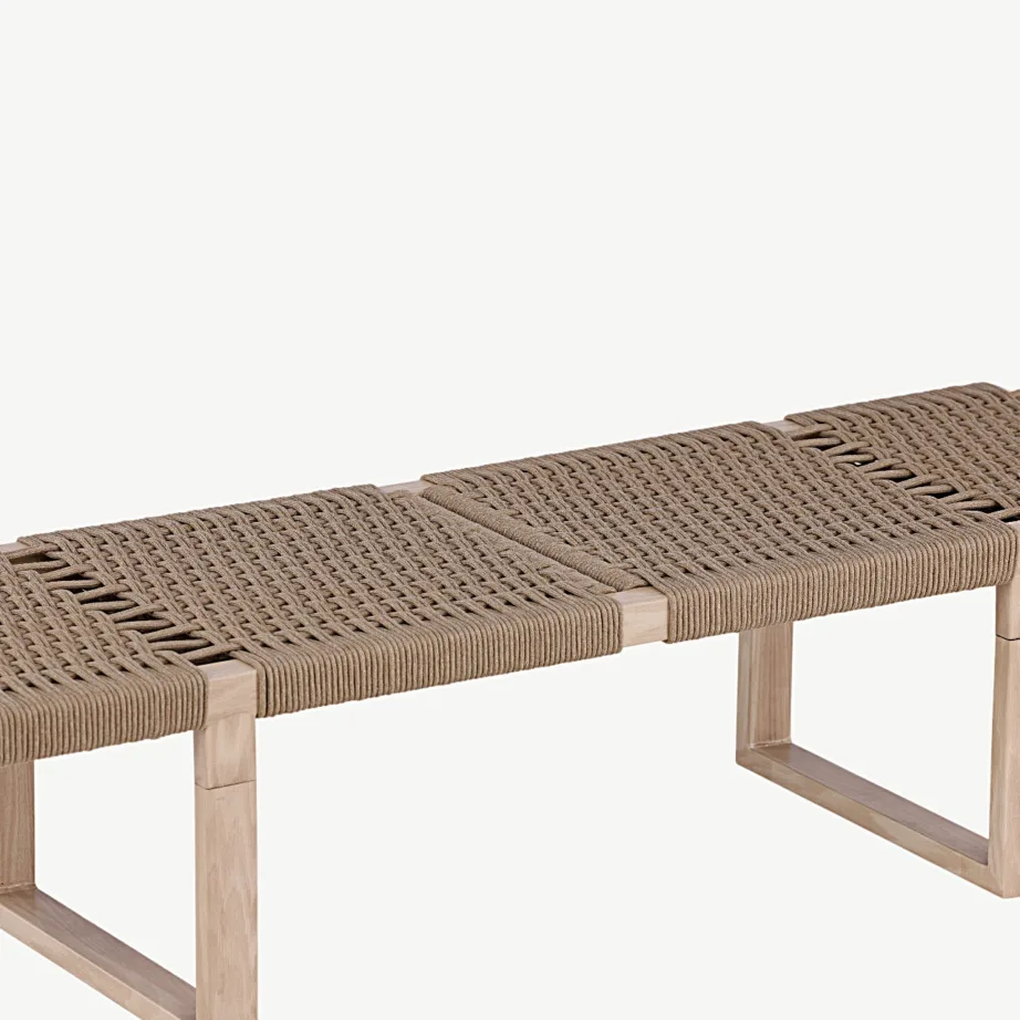 Põhjamaine ping Ängön, valge peitsitud terasraami ja beeži punutud istmega, 45000-020 – 4