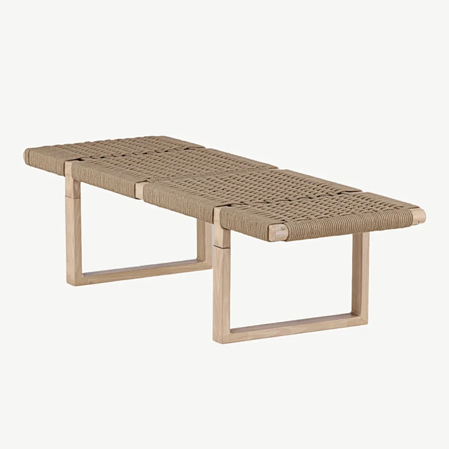 Põhjamaine ping Ängön, valge peitsitud terasraami ja beeži punutud istmega, 45000-020 – 7