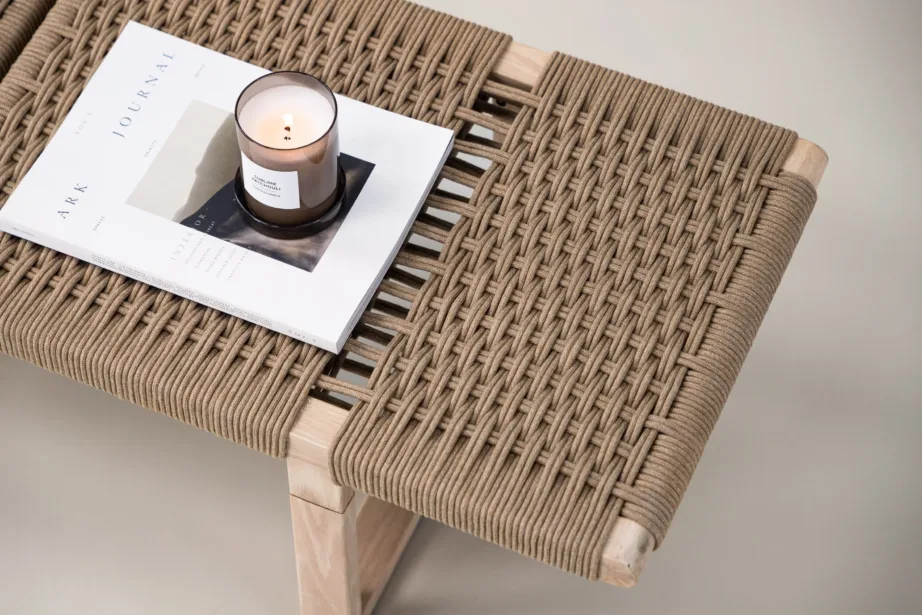 Põhjamaine ping Ängön, valge peitsitud terasraami ja beeži punutud istmega, 45000-020 – 10