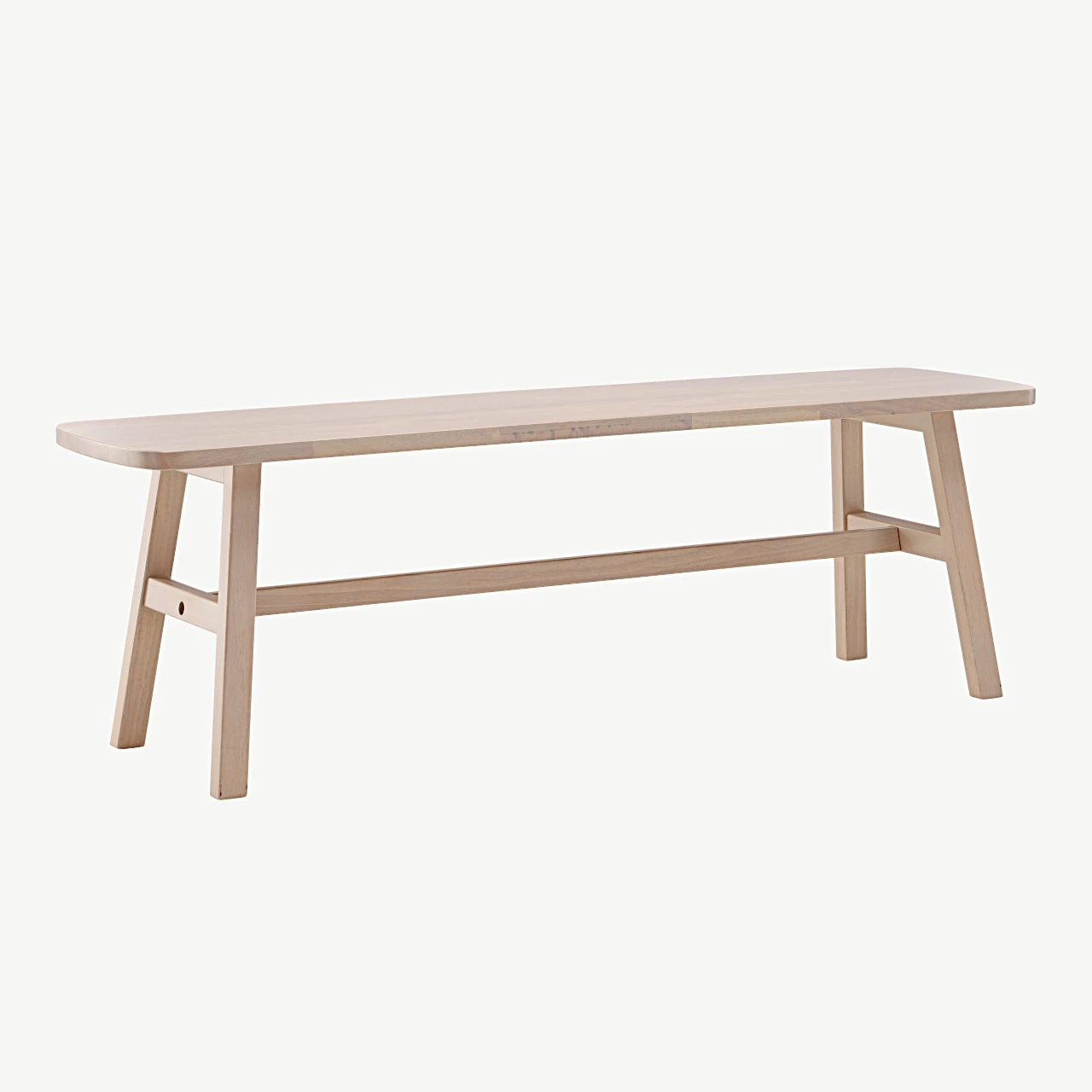 Valge peitsiga kummipuidust pink Hälsö, 140 cm, Vind kollektsioonist - 45000-040