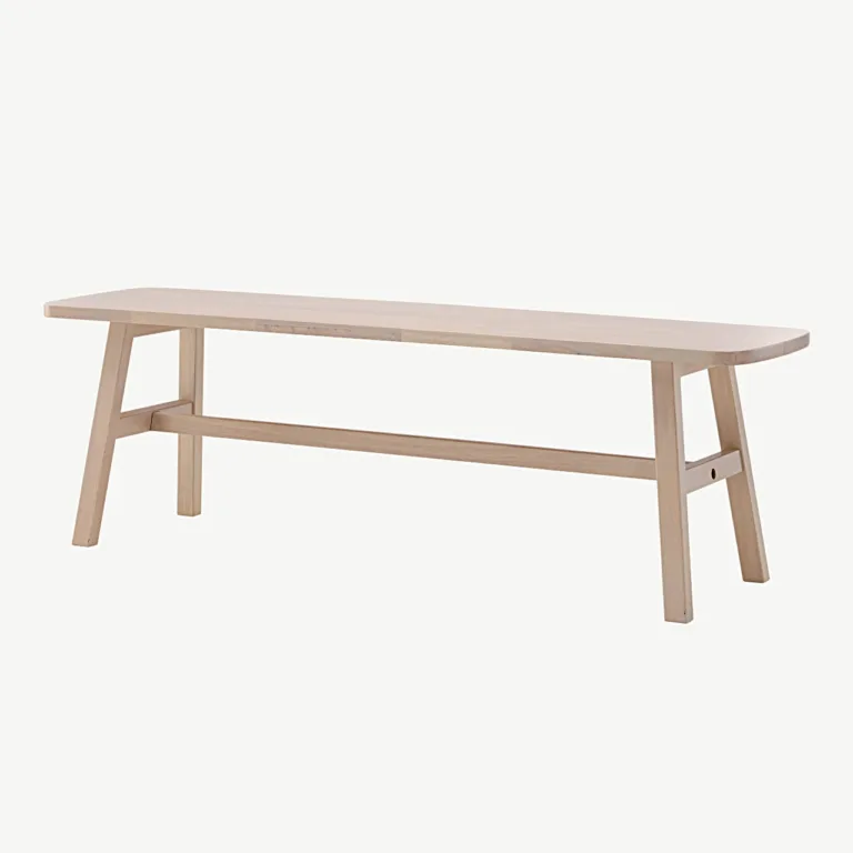Valge peitsiga kummipuidust pink Hälsö, 140 cm, Vind kollektsioonist - 45000-040