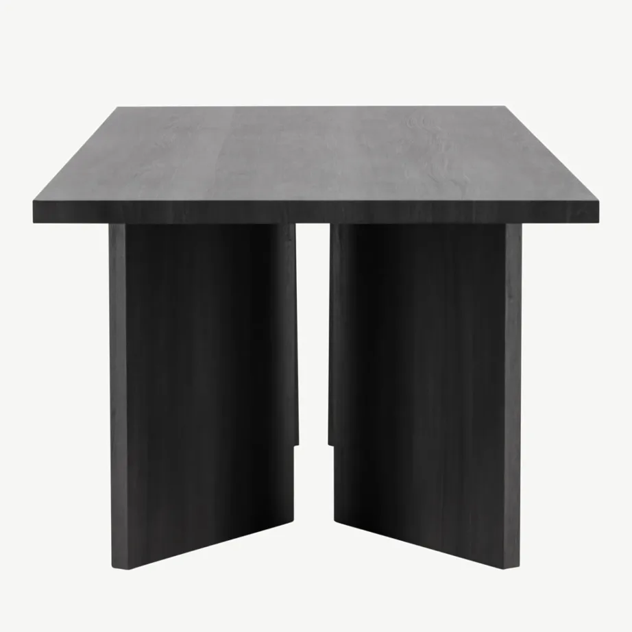 Mustast MDF-plaadist söögilaud Bassholmen 240 × 100 cm, 46000-100 – 2