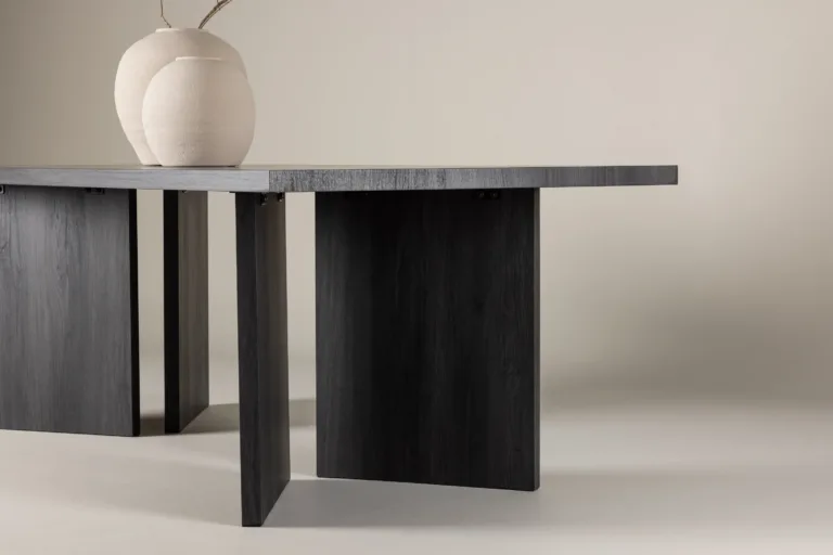 Mustast MDF-plaadist söögilaud Bassholmen 240 × 100 cm - 46000-100