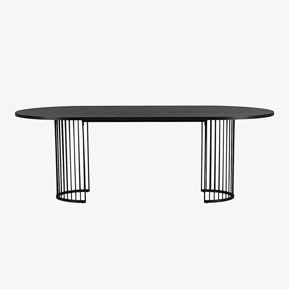 Hamneskäri ovaalne must söögilaud, MDF, terasjalad, 46000-170 – 6