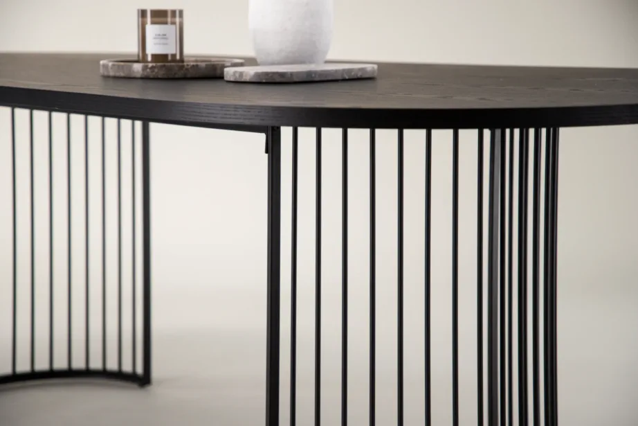 Hamneskäri ovaalne must söögilaud, MDF, terasjalad, 46000-170 – 12