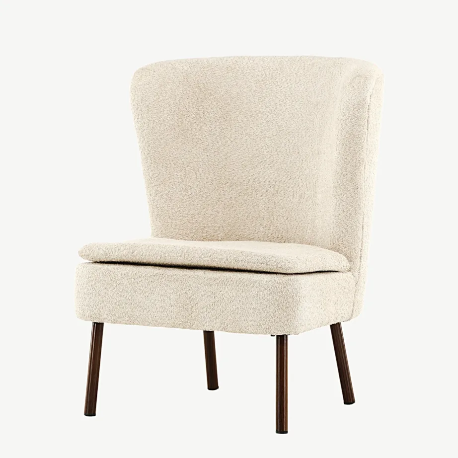 Beežist buklee kangast tugitool Hällsö pähklipruunide terasjalgadega, 47000-130 – 4