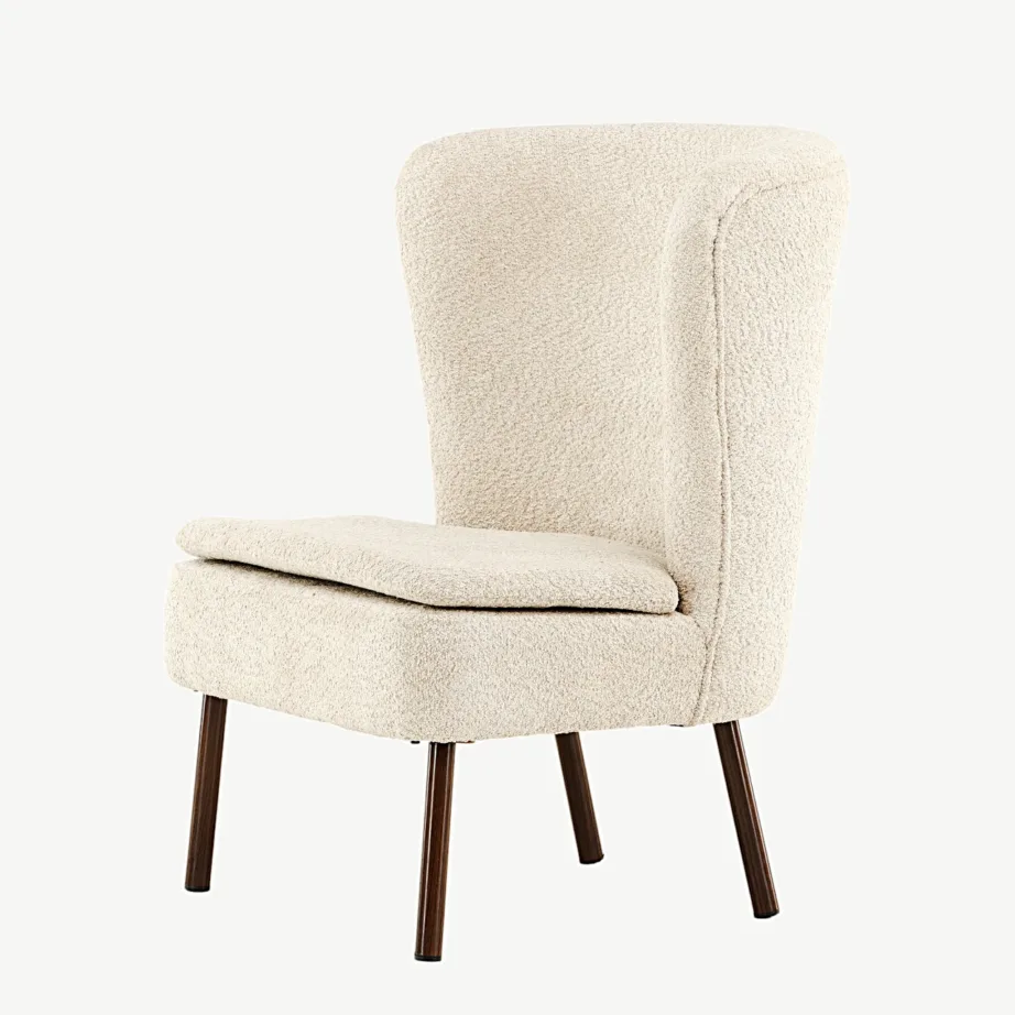 Beežist buklee kangast tugitool Hällsö pähklipruunide terasjalgadega, 47000-130 – 5