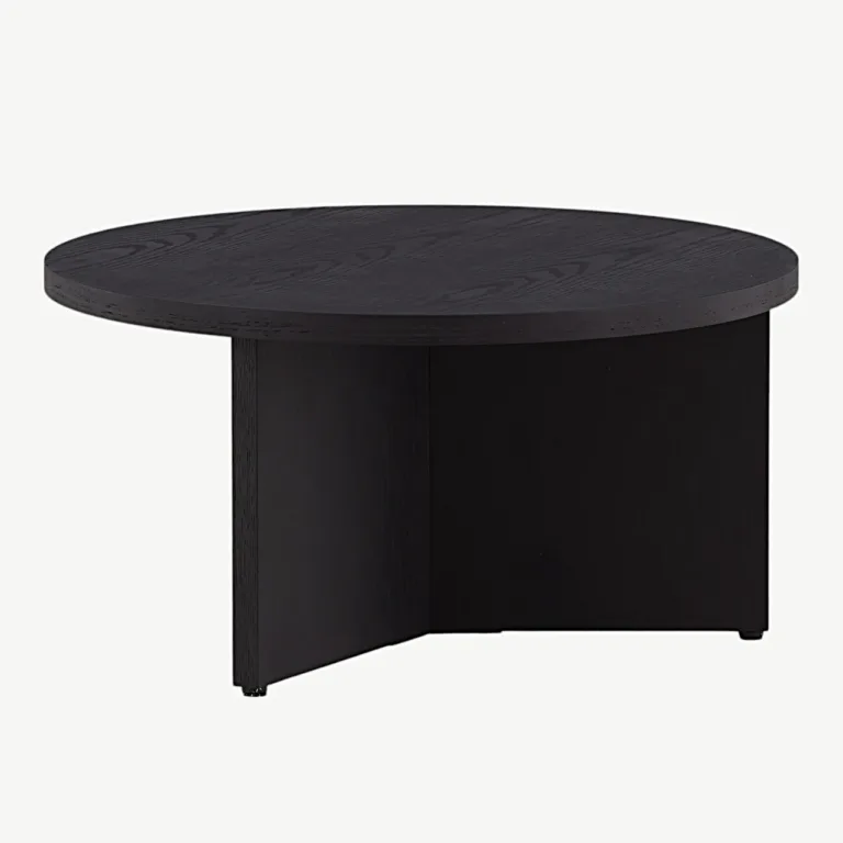 Saltö suur ümmargune diivanilaud musta spoonitud MDF-ga - 48000-451