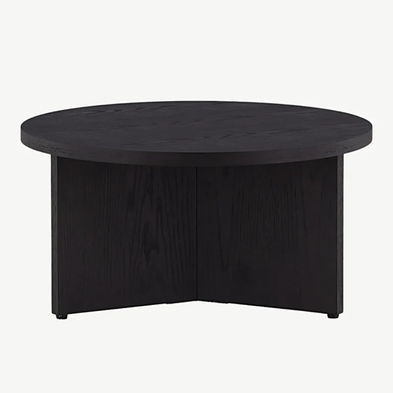 Saltö suur ümmargune diivanilaud musta spoonitud MDF-ga - 48000-451