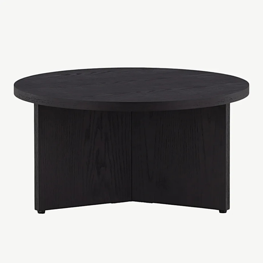 Saltö suur ümmargune diivanilaud musta spoonitud MDF-ga, 48000-451 – 2