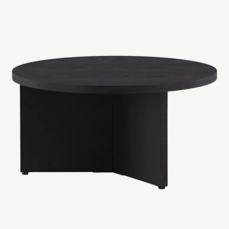 Saltö suur ümmargune diivanilaud musta spoonitud MDF-ga - 48000-451