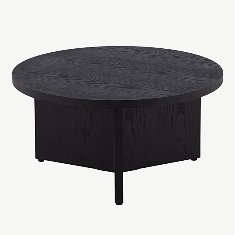 Saltö suur ümmargune diivanilaud musta spoonitud MDF-ga - 48000-451