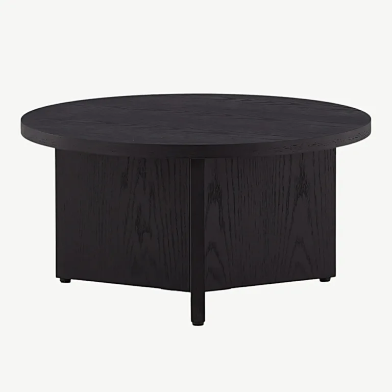 Saltö suur ümmargune diivanilaud musta spoonitud MDF-ga - 48000-451