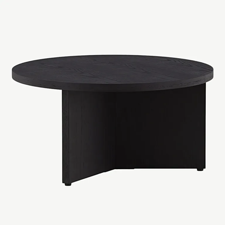 Saltö suur ümmargune diivanilaud musta spoonitud MDF-ga - 48000-451