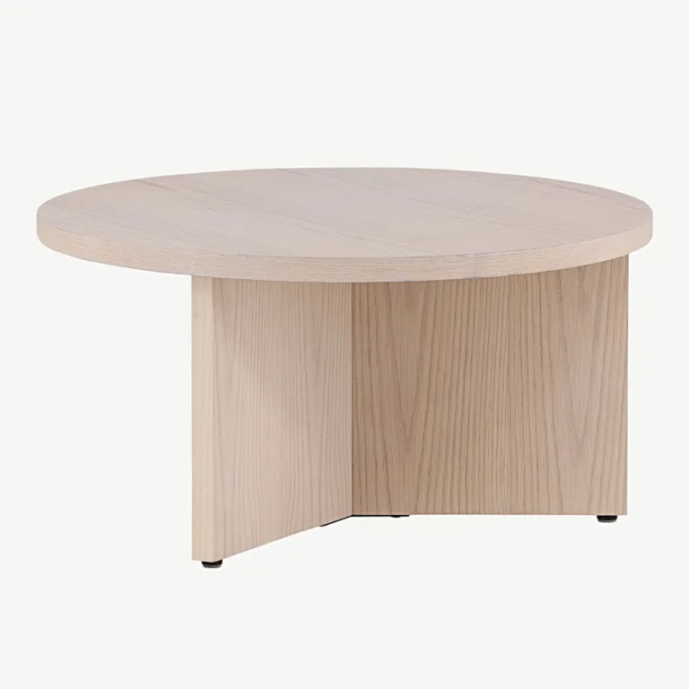 Saltö suur ümar diivanilaud valge peitsiga MDF-ist - 48000-452
