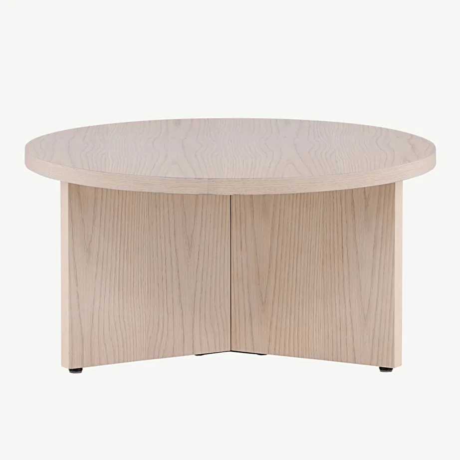 Saltö suur ümar diivanilaud valge peitsiga MDF-ist, 48000-452 – 2