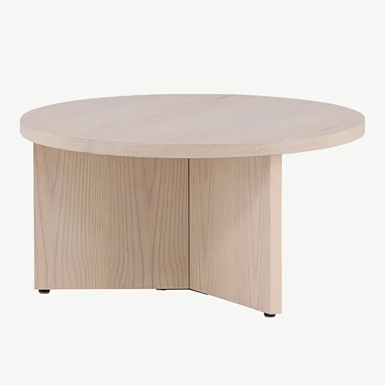 Saltö suur ümar diivanilaud valge peitsiga MDF-ist - 48000-452