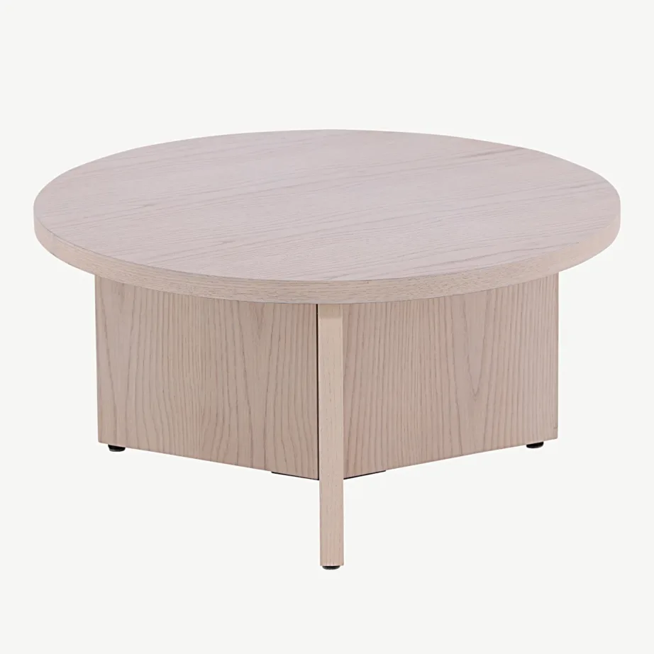 Saltö suur ümar diivanilaud valge peitsiga MDF-ist, 48000-452 – 4