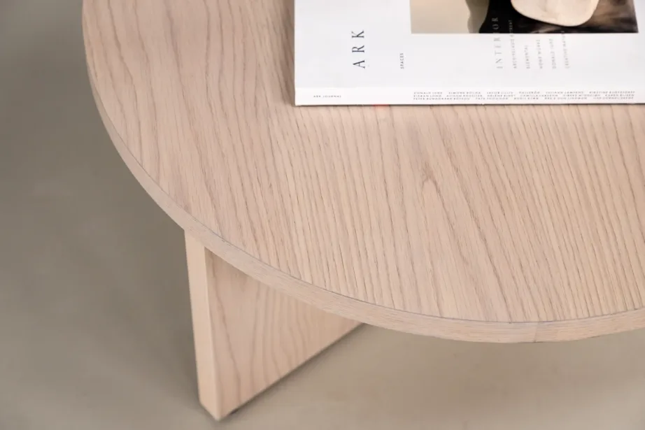 Saltö suur ümar diivanilaud valge peitsiga MDF-ist, 48000-452 – 9