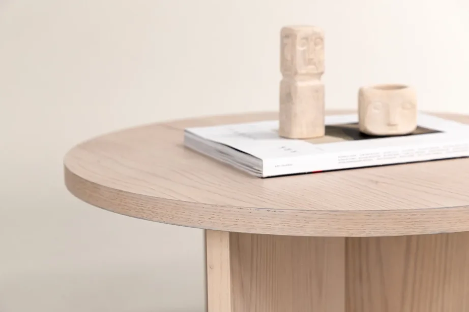 Saltö suur ümar diivanilaud valge peitsiga MDF-ist, 48000-452 – 10