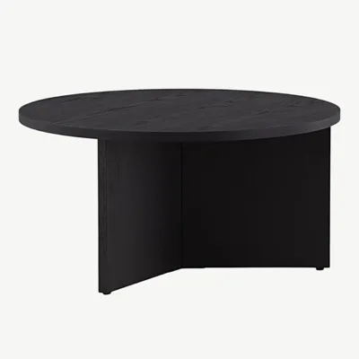 Saltö ümmargune must diivanilaud, MDF, ø65 cm - 48000-461