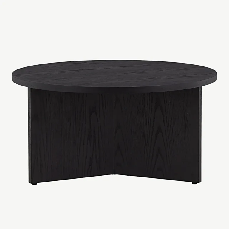 Saltö ümmargune must diivanilaud, MDF, ø65 cm - 48000-461