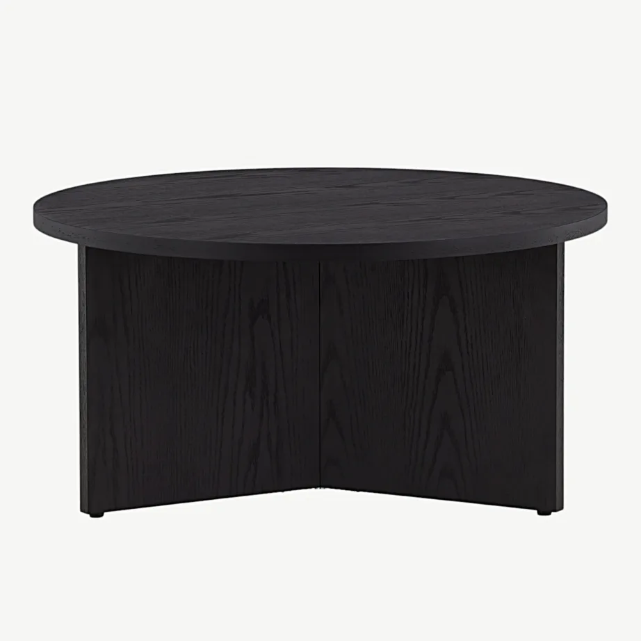 Saltö ümmargune must diivanilaud, MDF, ø65 cm, 48000-461 – 2