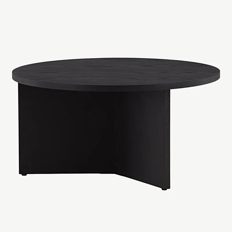 Saltö ümmargune must diivanilaud, MDF, ø65 cm - 48000-461
