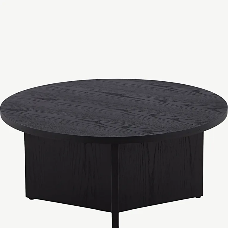 Saltö ümmargune must diivanilaud, MDF, ø65 cm - 48000-461